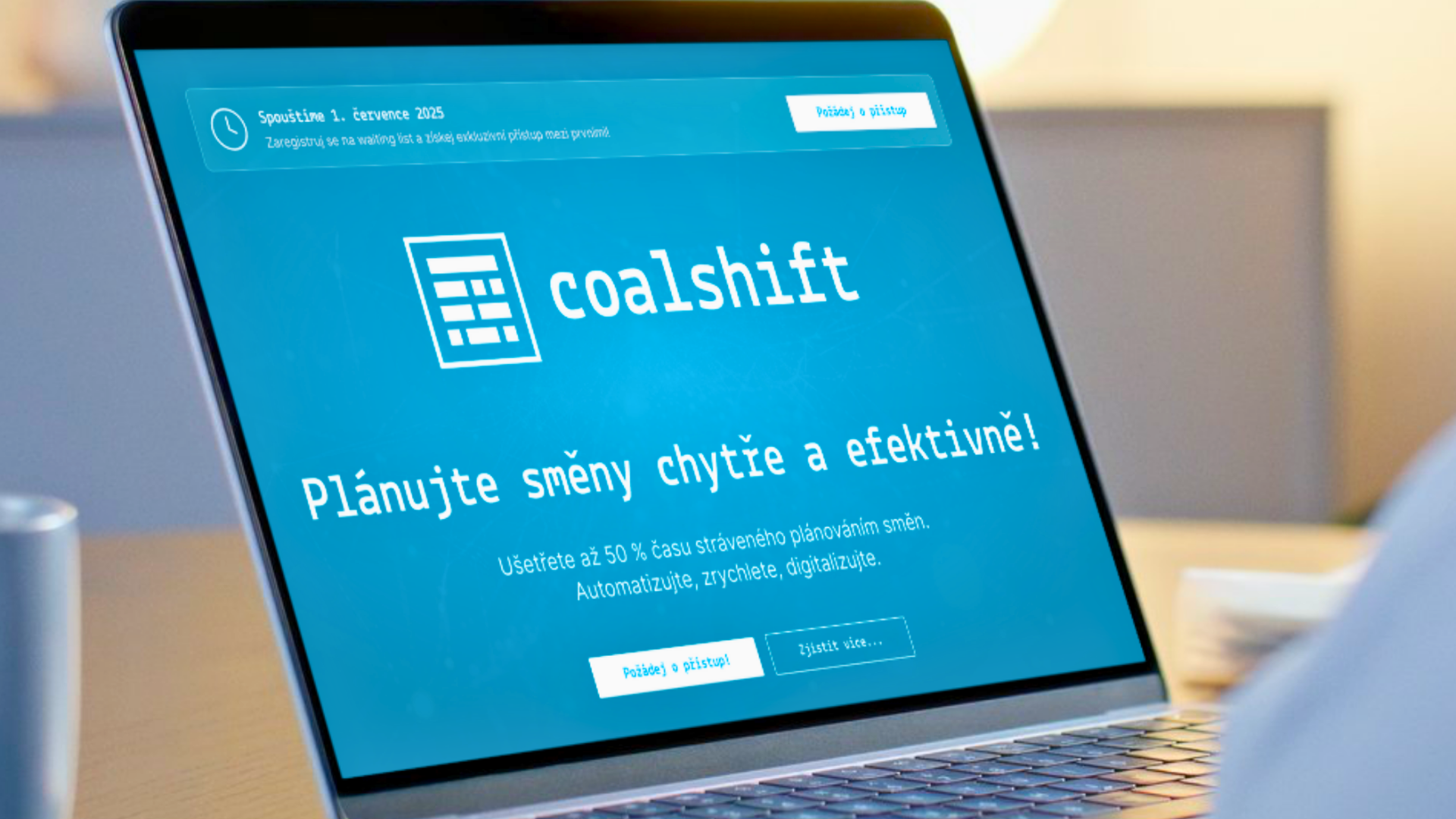 Plánování směn nikdy nebylo jednodušší! Coalshift je inteligentní systém pro plánování směn, který automatizuje procesy, zohledňuje preference zaměstnanců, dodržuje legislativu a umožňuje rychlé přesuny směn i přehledné reporty. Kalendář ikona Automatizované plánování AI vytvoří optimální směny jedním kliknutím. Admin ikona Snížení administrativní zátěže Méně ruční práce, více strategických rozhodnutí. Srdce ikona Spokojení zaměstnanci Spravedlivé rozdělení směn, snížení stresu.