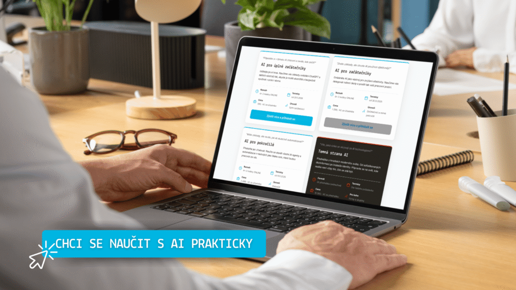 Ovládněte AI jako nástroj pro zvýšení efektivity. Naučíme vás delegovat rutinní úkoly a posílit tak vaši pracovní pozici.
